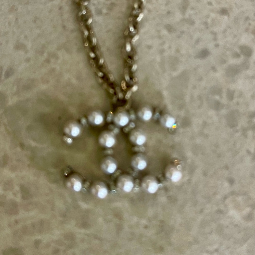 Authentic Chanel Pearl CC Necklace